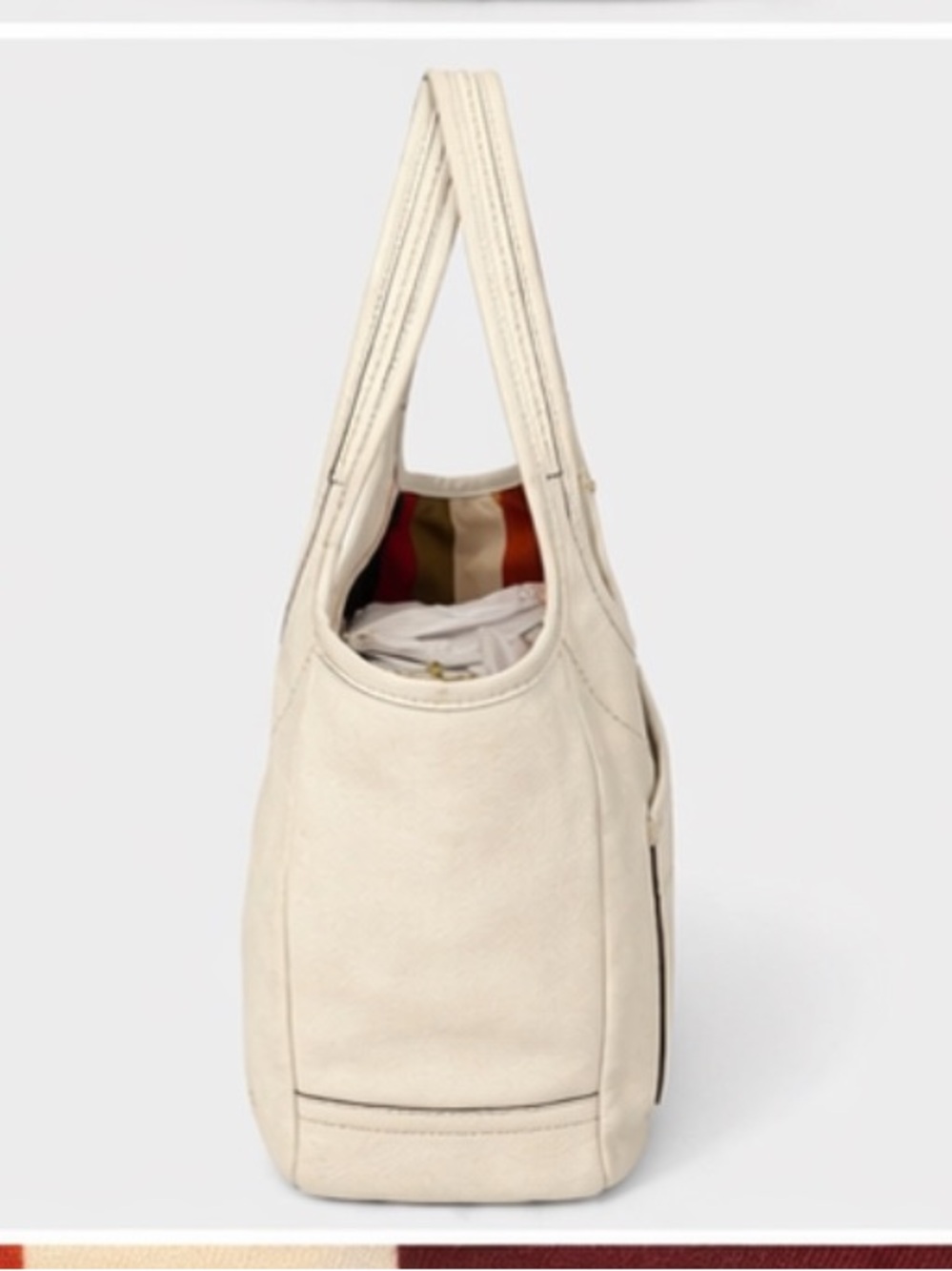 Coach Ergo Hobo Bag 10743 Ivory Leather Shoulder Bag Vintage Y2K - Picture 5 of 9